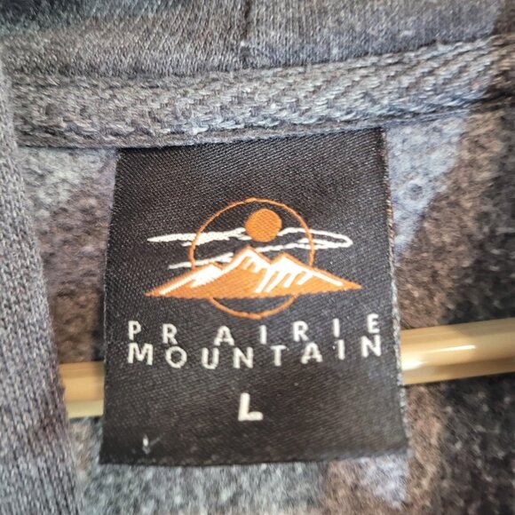 Prairie Mountain Hoodie Mens Gray Large Seattle Washington 53 Pullover Graphic - Picture 3 of 7